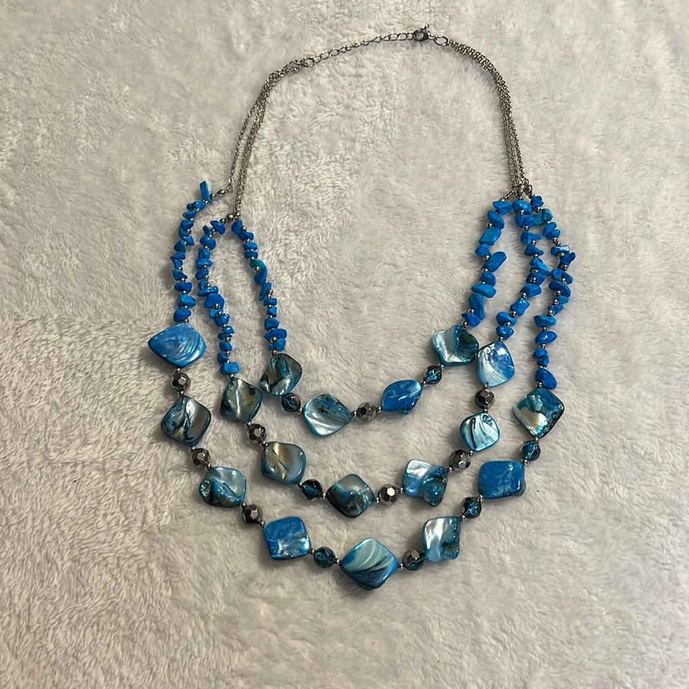 Fashion Costume Jewelry Beaded Shell Stone Necklace
